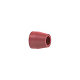 Flangeless Ferrule M6 or 1/4-28 Flat-Bottom, 2.0mm Tefzel™ (ETFE) - Red - 10 Pac